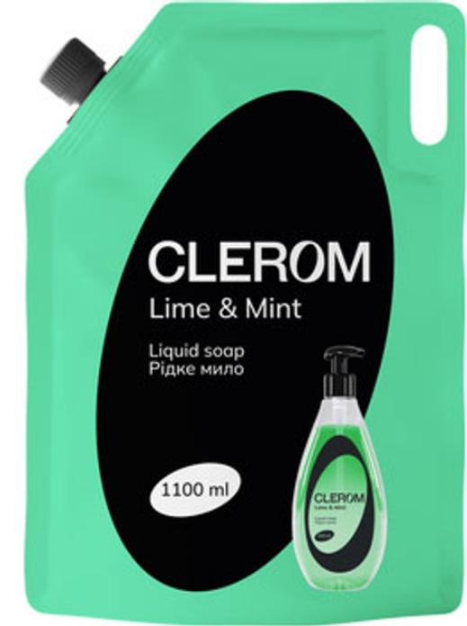 Clerom рідке мило дой-пак1100мл Lime and mint